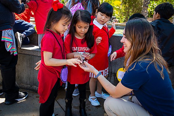 Educator with kids